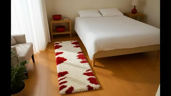 Shaggy_Runner_Carpet_Soft_Fluffy_Modern_Design_Rug_For_Hallway_Bedroom_Living_Room_Etc_Color_Red_Ivory
