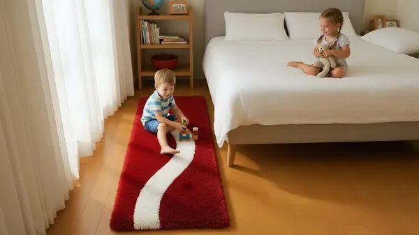 Shaggy_Runner_Carpet_Soft_Fluffy_Modern_Design_Rug_For_Hallway_Bedroom_Living_Room_Etc_Color_Maroon_Ivory
