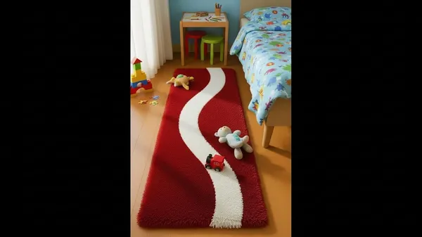 Shaggy_Runner_Carpet_Soft_Fluffy_Modern_Design_Rug_For_Hallway_Bedroom_Living_Room_Etc_Color_Maroon_Ivory