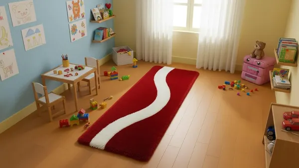 Shaggy_Runner_Carpet_Soft_Fluffy_Modern_Design_Rug_For_Hallway_Bedroom_Living_Room_Etc_Color_Maroon_Ivory
