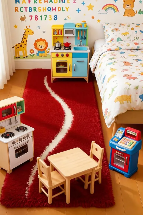 Shaggy_Runner_Carpet_Soft_Fluffy_Modern_Design_Rug_For_Hallway_Bedroom_Living_Room_Etc_Color_Red