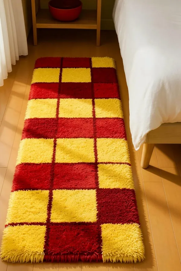 Shaggy_Runner_Carpet_Soft_Fluffy_Modern_Design_Rug_For_Hallway_Bedroom_Living_Room_Etc_Color_Yellow_Red