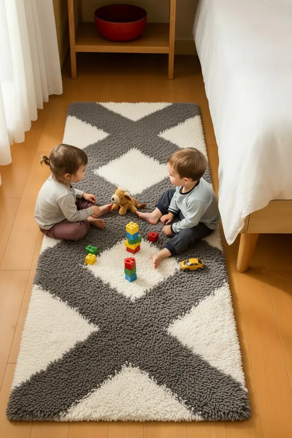 Shaggy_Runner_Carpet_Soft_Fluffy_Modern_Design_Rug_For_Hallway_Bedroom_Living_Room_Etc_Color_Grey_Box