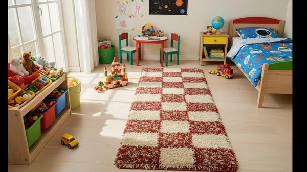 Shaggy_Runner_Carpet_Soft_Fluffy_Modern_Design_Rug_For_Hallway_Bedroom_Living_Room_Etc_Color_Ivory_Red