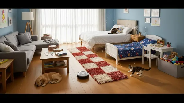 Shaggy_Runner_Carpet_Soft_Fluffy_Modern_Design_Rug_For_Hallway_Bedroom_Living_Room_Etc_Color_Ivory_Red