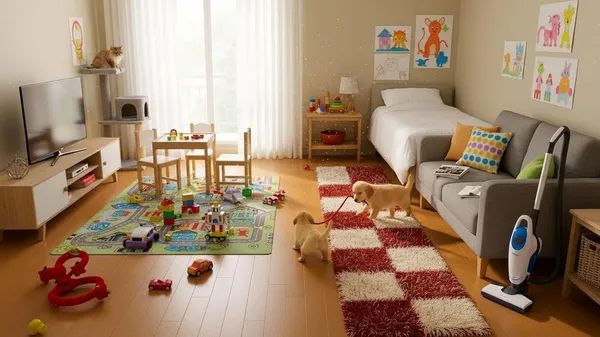 Shaggy_Runner_Carpet_Soft_Fluffy_Modern_Design_Rug_For_Hallway_Bedroom_Living_Room_Etc_Color_Ivory_Red