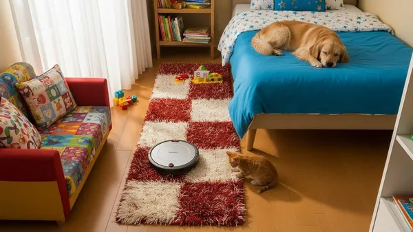 Shaggy_Runner_Carpet_Soft_Fluffy_Modern_Design_Rug_For_Hallway_Bedroom_Living_Room_Etc_Color_Ivory_Red