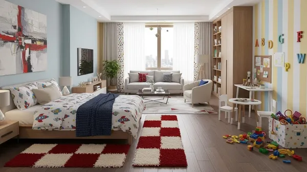 Shaggy_Runner_Carpet_Soft_Fluffy_Modern_Design_Rug_For_Hallway_Bedroom_Living_Room_Etc_Color_Red