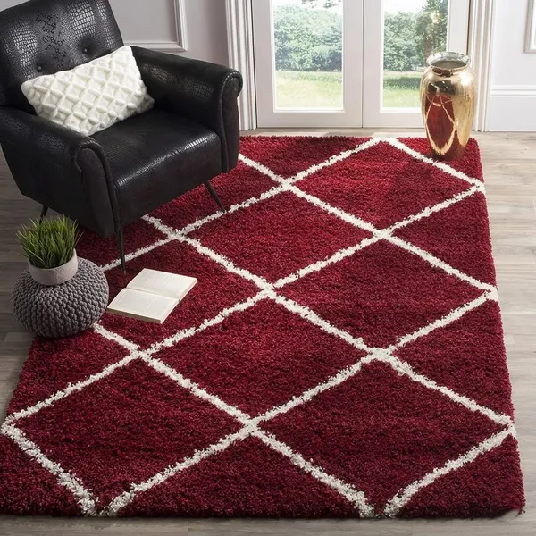 Premium_Shaggy_Carpet_Soft_Luxurious_Non_Slip_Comfort_For_Bedroom_Living_Room_Office_Colour_Red_Ivory_Box