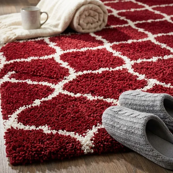 Modern_Micro_Fiber_Rug_Carpet_For_Hall_Bedroom_Kichen_Kids_Room_Baby_Room_Etc_Color_Red_N_Ivory