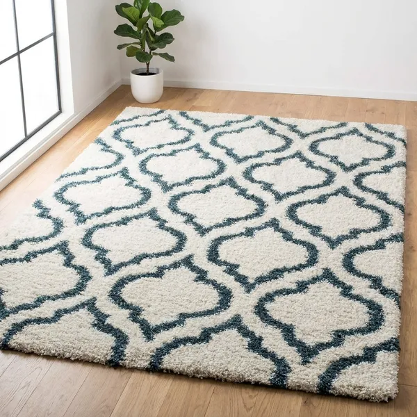 Modern_Micro_Fiber_Rug_Carpet_For_Hall_Bedroom_Kichen_Kids_Room_Baby_Room_Etc_Color_Ivory_Blue_Patter