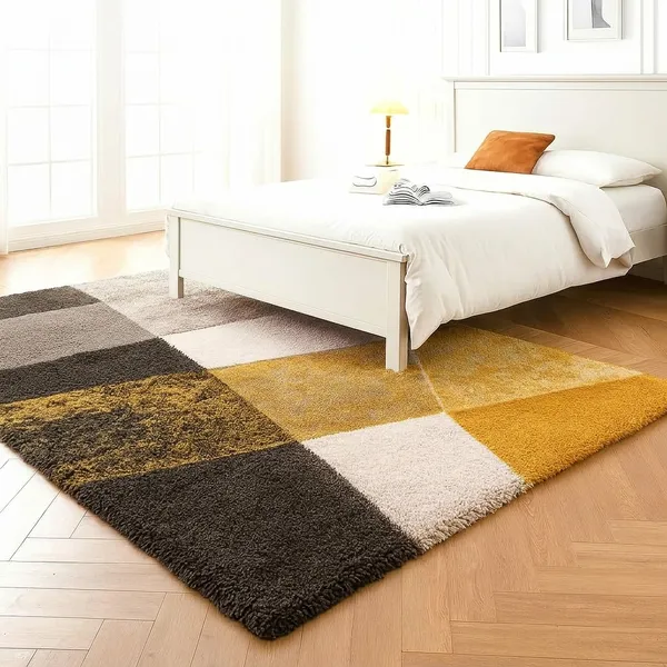 Ultra_Soft_Shaggy_Carpet_For_Living_Room_Bedroom_Premium_Fluffy_Area_Rug_Yellow_Black_3_D