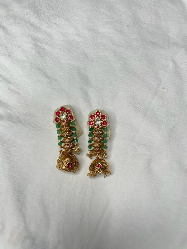 Multicolor_Antique_Gold_Kundan_Beaded_Necklace_Set_For_Women