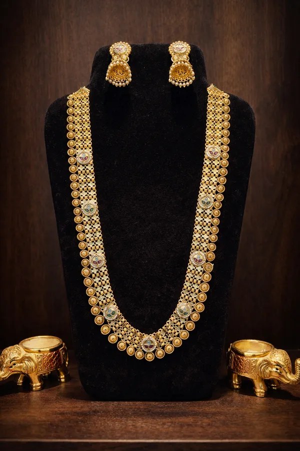 Antique_Gold_Temple_Coin_Long_Necklace_Set_With_Jhumkas_For_Women