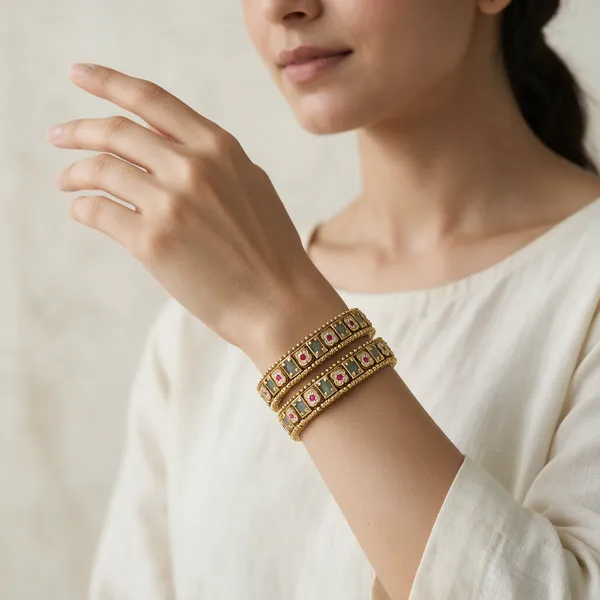 Gold-Toned_Alloy_Multicolor_Stone_Studded_Kada_Bangle_Set_For_Women