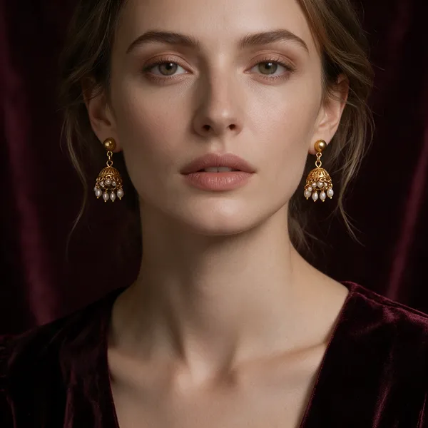 Gold-Toned_Pearl_Drop_Openwork_Bell_Jhumka_Earrings_For_Women