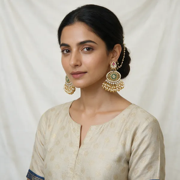 Gold-Toned_Green_Enamel_Pearl_Jhumka_Chandbali_Earrings_For_Women