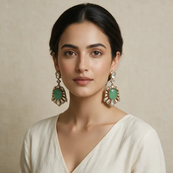 Gold-Toned_Mint_Green_Kundan_Rectangular_Stone_Drop_Earrings_For_Women