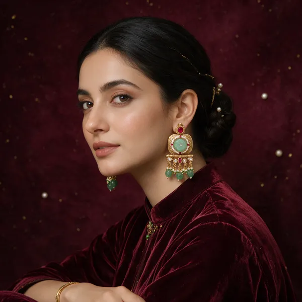 Gold-Toned_Mint_Green_Ruby_Red_Kundan_Chandbali_Earrings_For_Women
