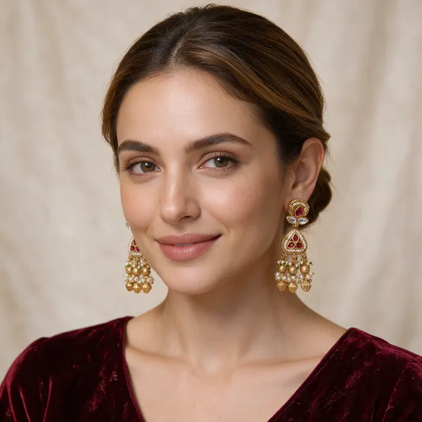 Gold-Toned_Copper_Alloy_Kundan_Ruby_Pearl_Drop_Jhumka_Earrings_For_Women