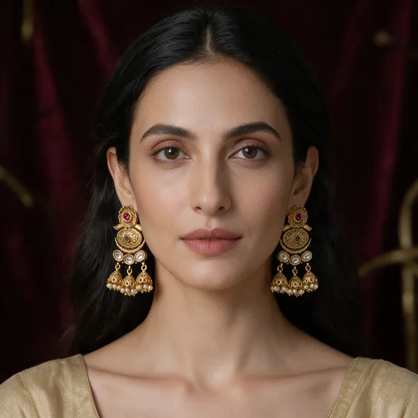 Gold-Toned_Copper_Alloy_Kundan_Pearl_Accent_Jhumka_Earrings_For_Women