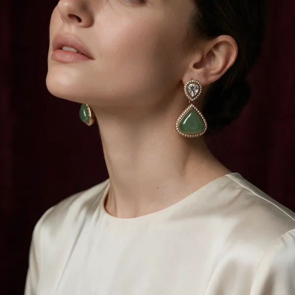 Gold-Toned_Copper_Alloy_Jade_Green_Paisley_Stone_Drop_Earrings_For_Women