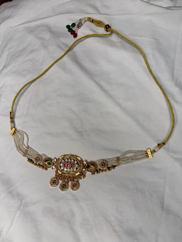 Multicolor_Antique_Gold_Kundan_Necklace_Jhumka_Set_For_Women