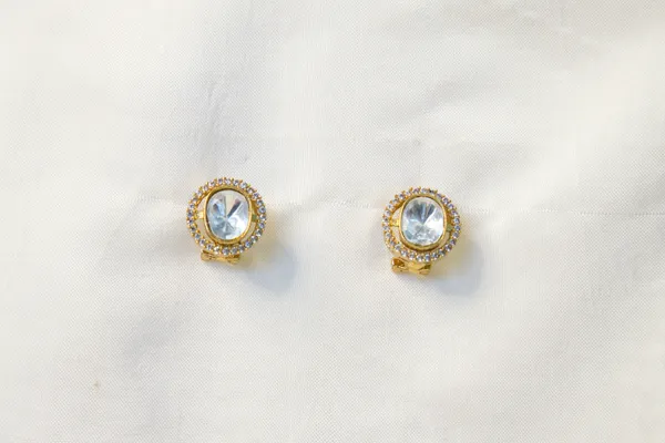 Gold-Tone_Crystal_Stone_Push_Back_Stud_Earrings_For_Women