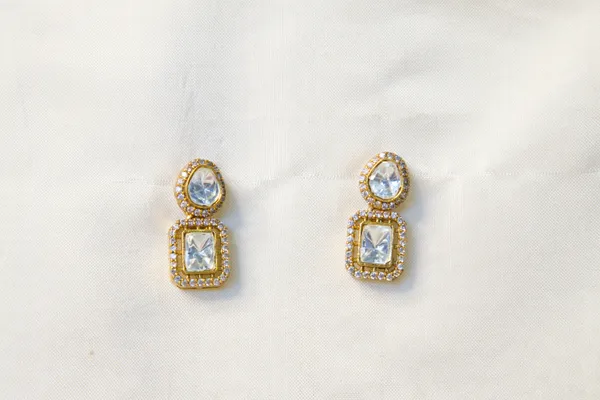 Gold-Toned_Two-Tier_Crystal_Drop_Earrings_For_Women