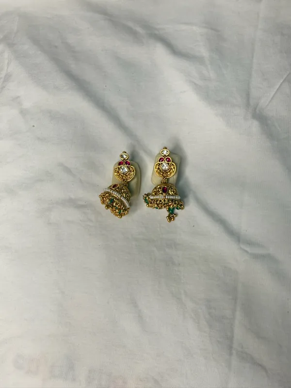 Multicolor_Antique_Gold_Kundan_Meenakari_Beaded_Necklace_And_Jhumka_Set_For_Women