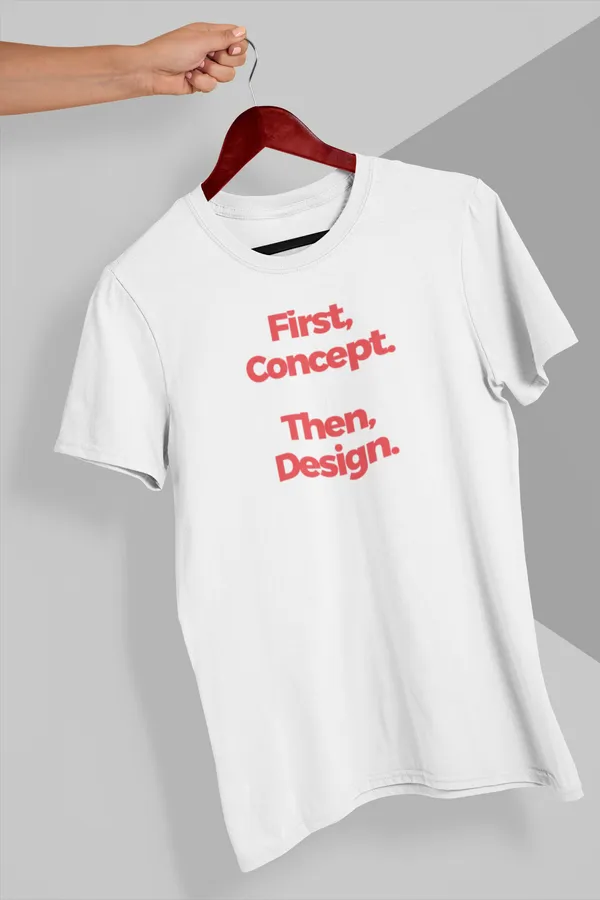 First_Concept_Then_Design_Printed_White_T-Shirt