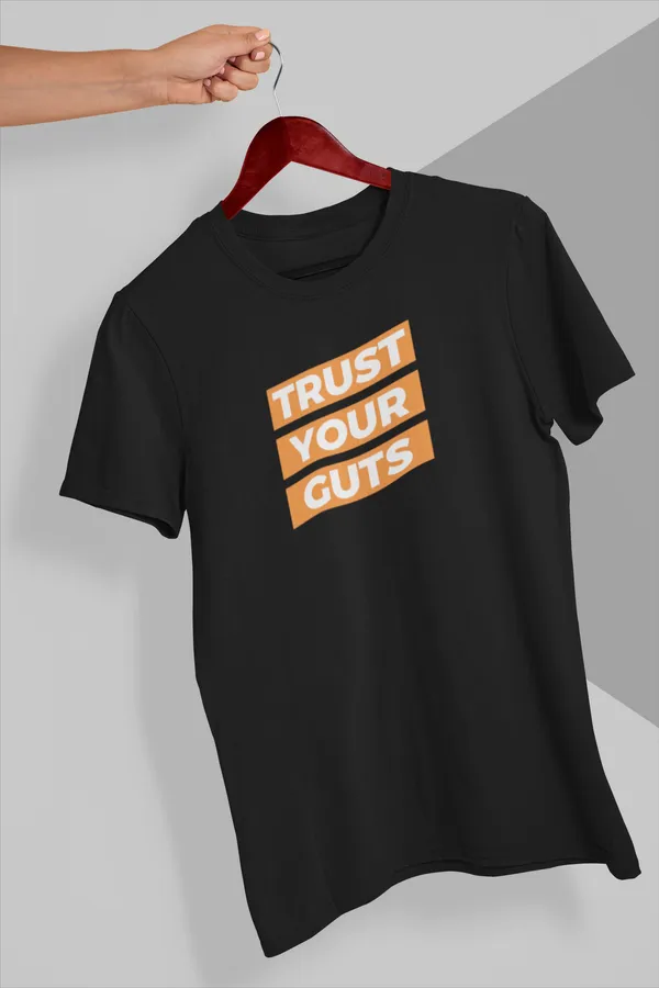 Trust_Your_Guts_Motivational_Graphic_T-Shirt_-_Black
