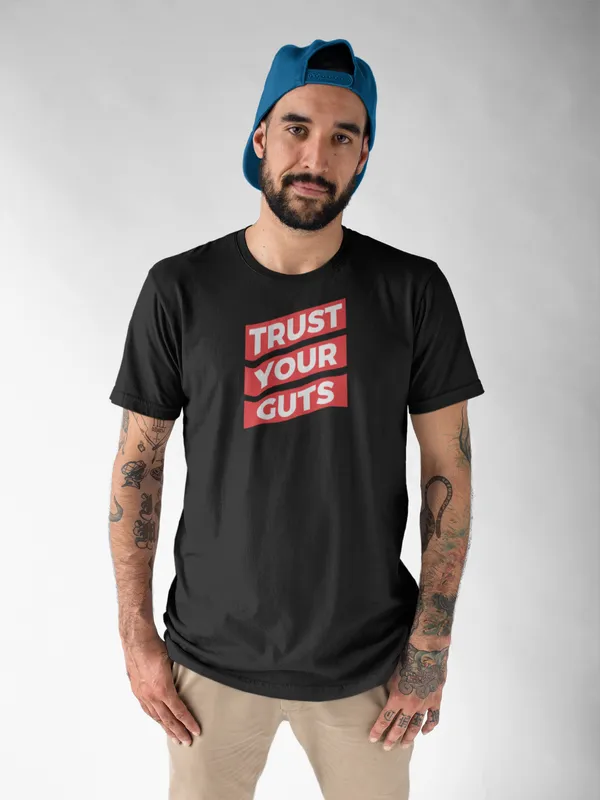Trust_Your_Guts_Motivational_Black_T-Shirt