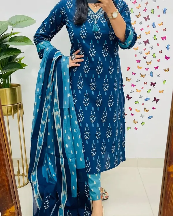 Blue_Printed_Kurta_Pant_Set_With_Dupatta_|_Elegant_Ethnic_Wear_For_Women
