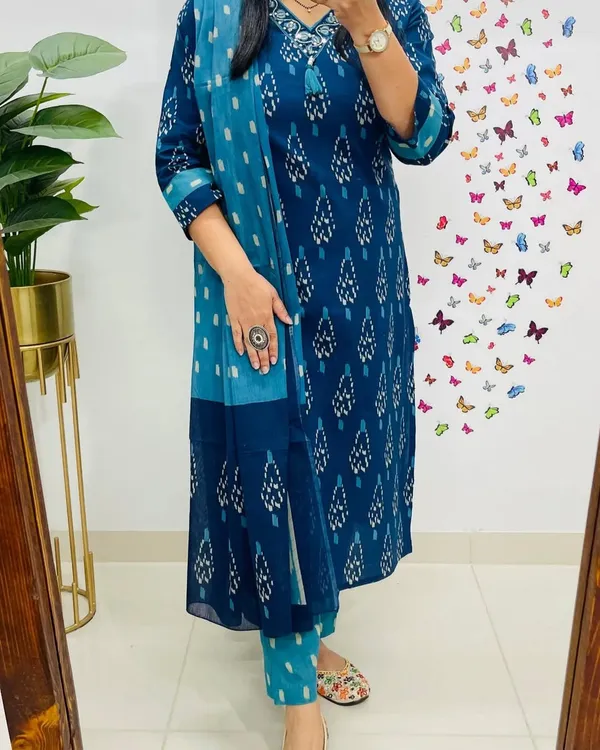 Blue_Printed_Kurta_Pant_Set_With_Dupatta_|_Elegant_Ethnic_Wear_For_Women