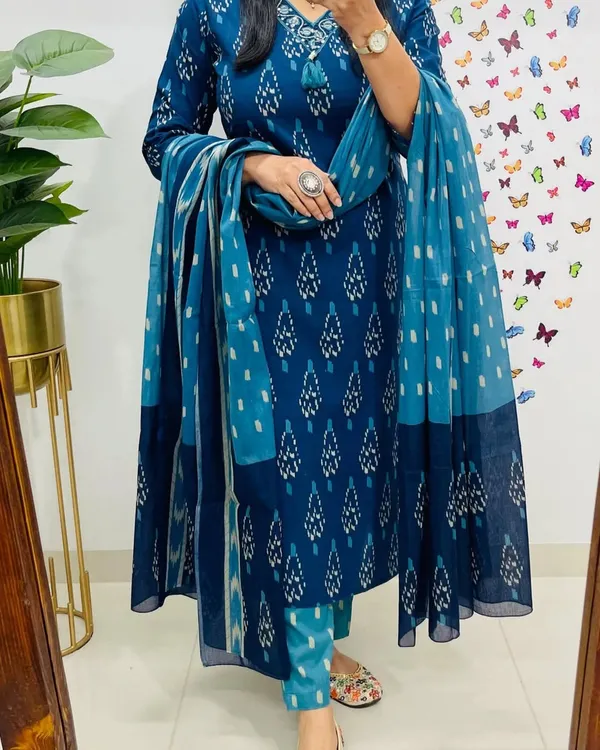 Blue_Printed_Kurta_Pant_Set_With_Dupatta_|_Elegant_Ethnic_Wear_For_Women