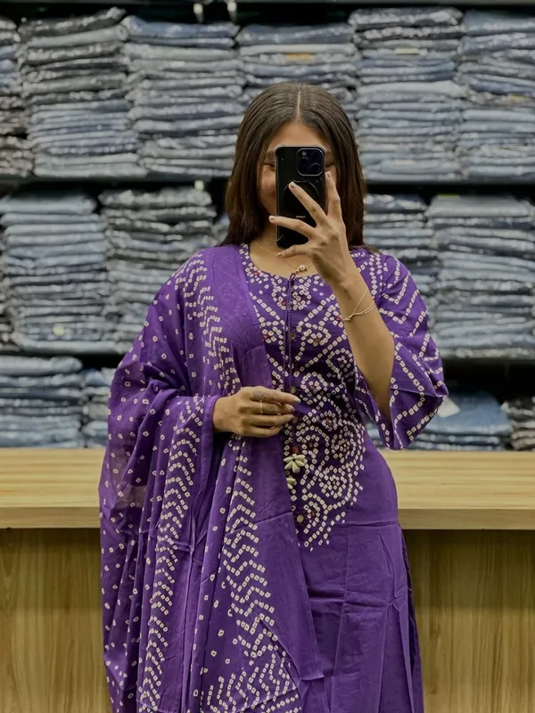 Royal_Blue_Bandhani_Kurta_Set_With_Dupatta