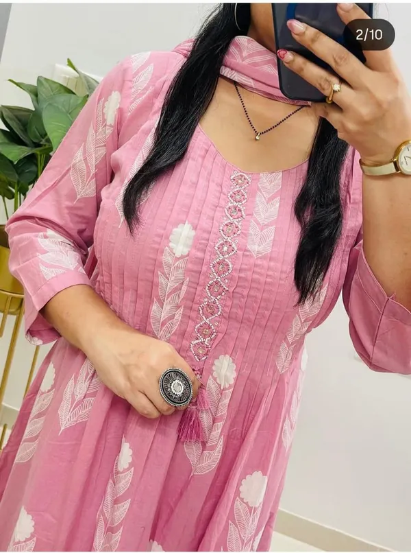 Pink_Cotton_Anarkali_Kurta_Set_with_Dupatta_for_Women_|_Stylish_Ethnic_Wear