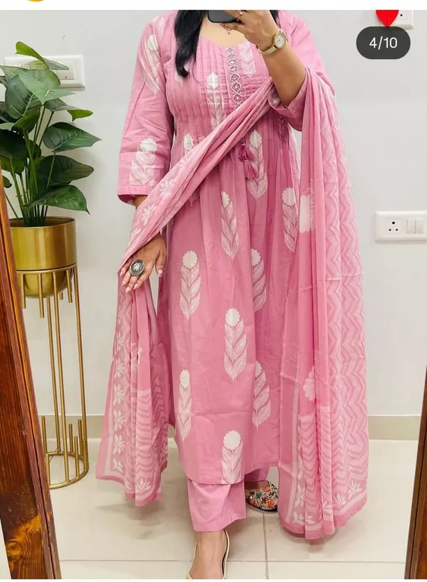 Pink_Cotton_Anarkali_Kurta_Set_with_Dupatta_for_Women_|_Stylish_Ethnic_Wear