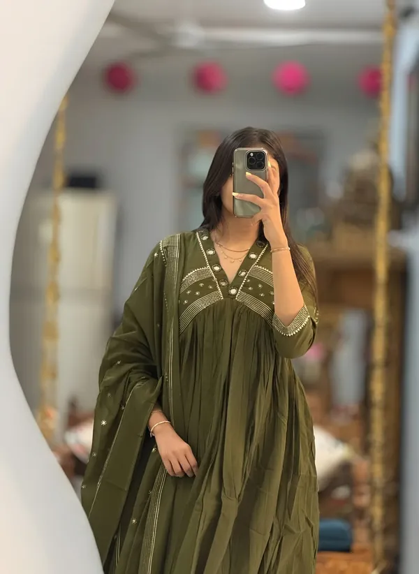 Olive_Green_Regal_Flare_Ethnic_Suit_Set