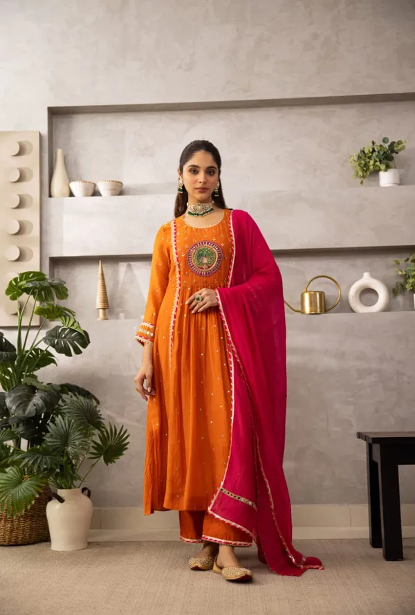 Radiant_Orange_Anarkali_Set_With_Pink_Dupatta