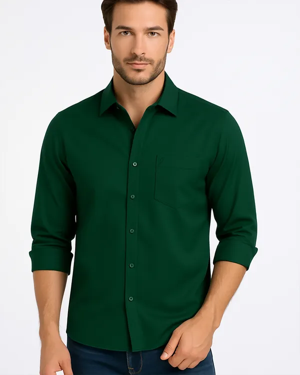 Jeanne_Paquin's_Premium_Kasturi_Cotton_Green_Colour_Shirt