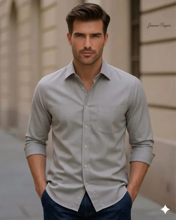 Jeanne_Paquin's_Premium_Kasturi_Grey_White_Colour_Shirt