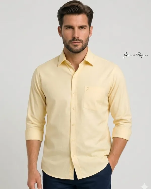 Jeanne_Paquin's_Premium_Kasturi_Cotton_Cream_Colour_Shirt