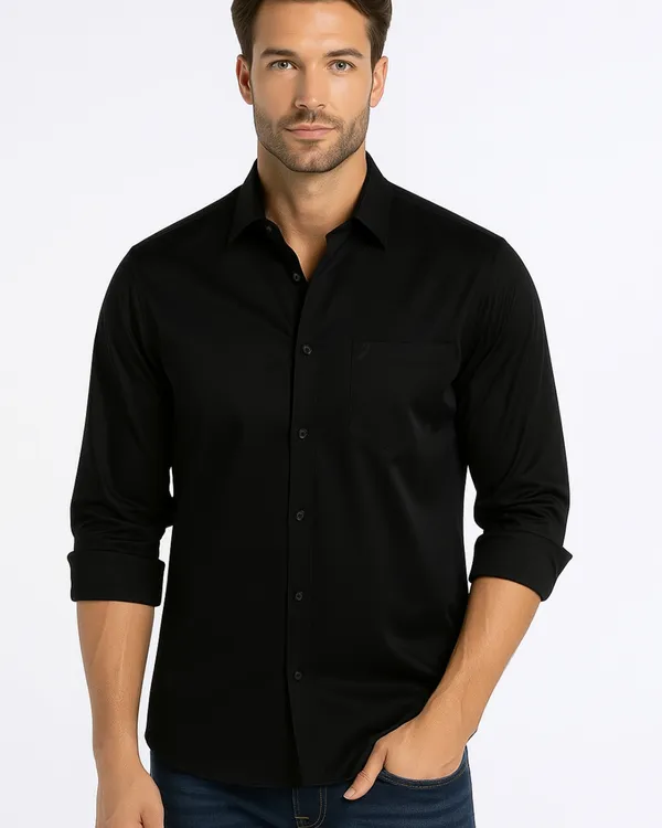 Jeanne_Paquin's_Premium_Kasturi_Cotton_Black_Colour_Shirt