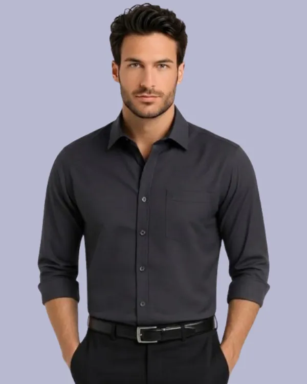 Jeanne_Paquin's_Premium_Kasturi_Cotton_Dark_Grey_Colour_Shirt