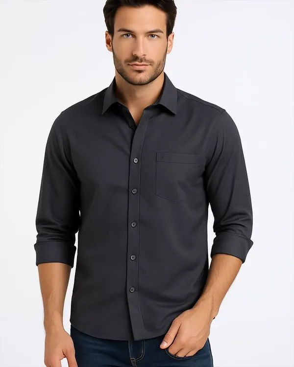 Jeanne_Paquin's_Premium_Kasturi_Cotton_Dark_Grey_Colour_Shirt