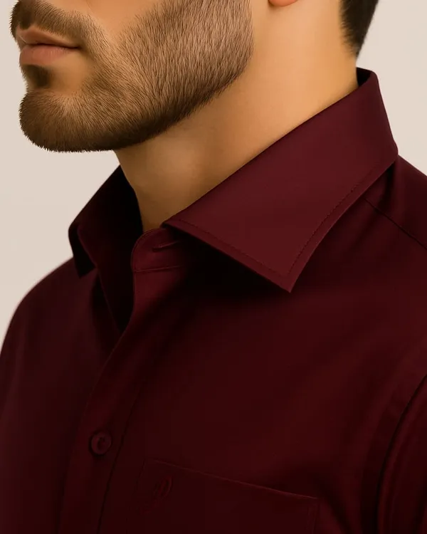 Jeanne_Paquin's_Premium_Kasturi_Cotton_Dark_Maroon_Colour_Shirt