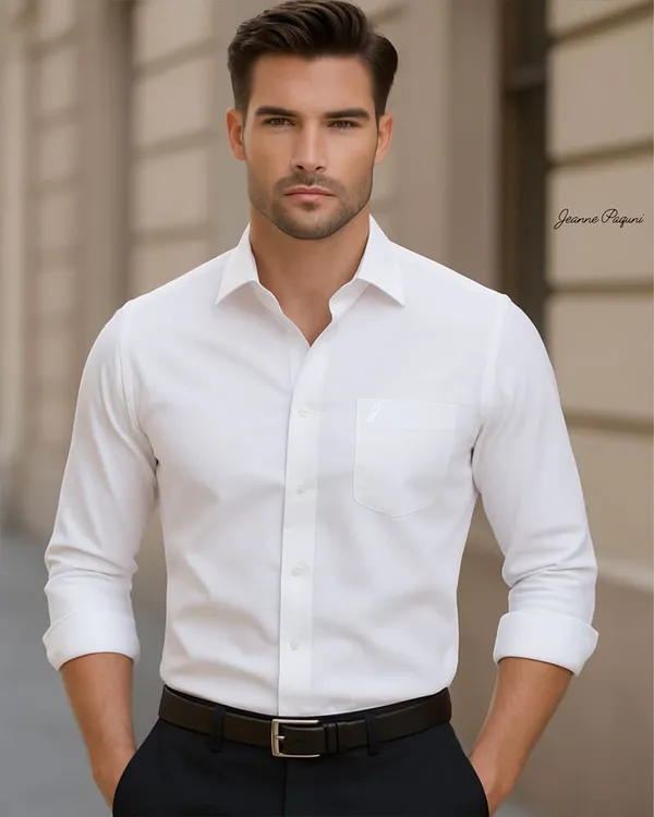 Jeanne_Paquin's_Premium_Kasturi_Cotton_White_Colour_Shirt