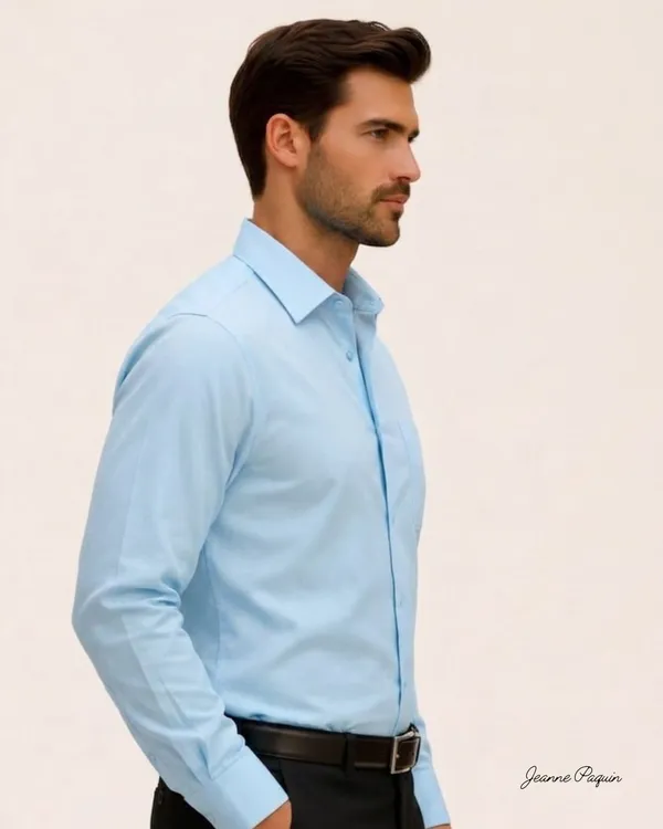 Jeanne_Paquin's_Premium_Kasturi_Cotton_Sky_Blue_Colour_Shirt